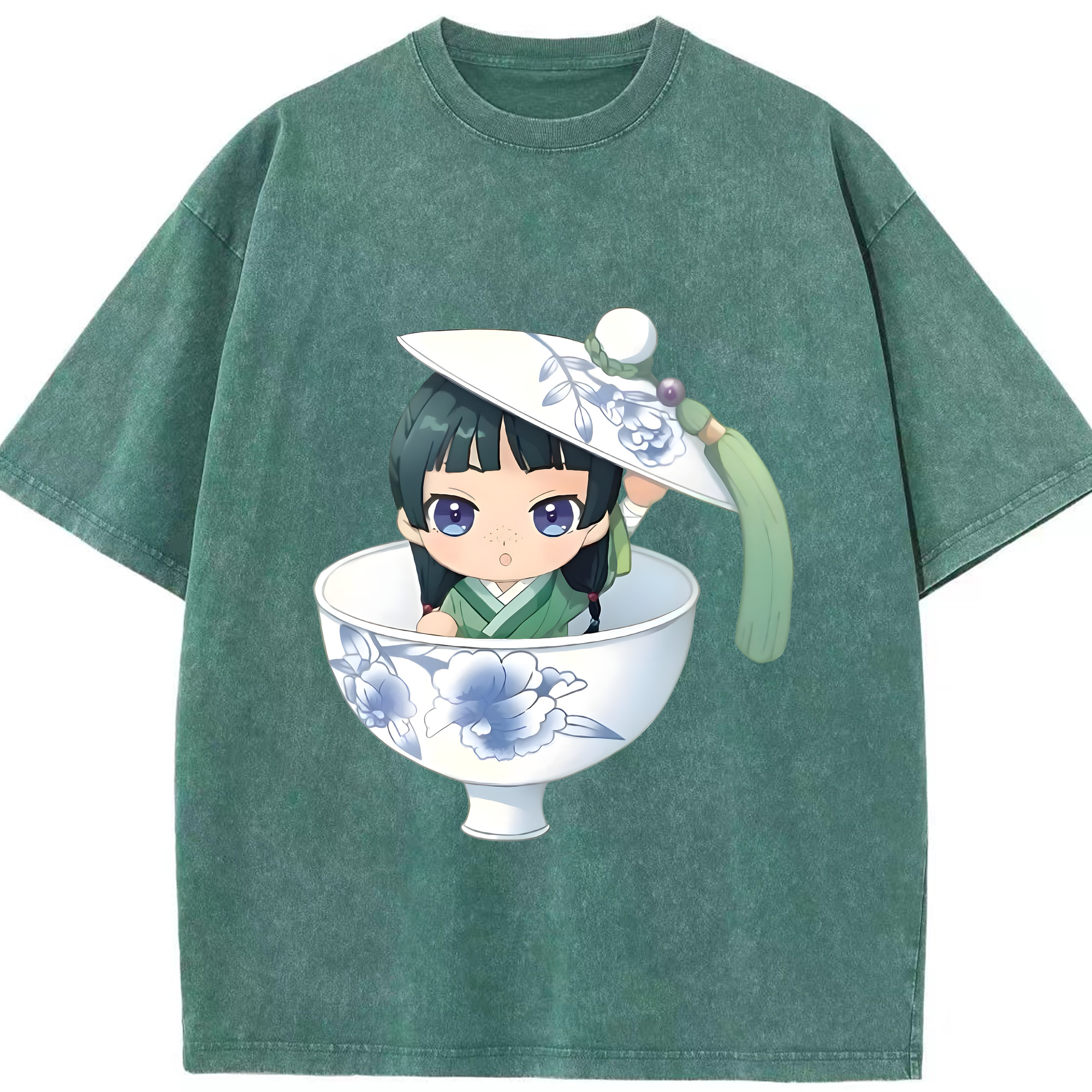 （画像用） 薬屋のひとりごと The Apothecary Diaries 綿100% ヴィンテージ風 半袖Tシャツ（フロントプリント）